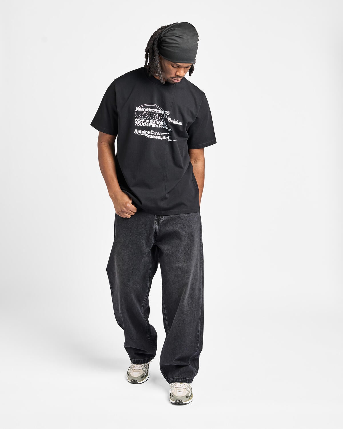 Arte Antwerp Fade Wash Baggy Pants | SS26-022P-BLK | AFEW STORE